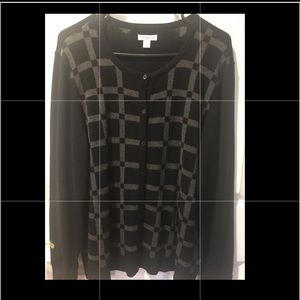 100% Cotton Black & Gray Long Sweater